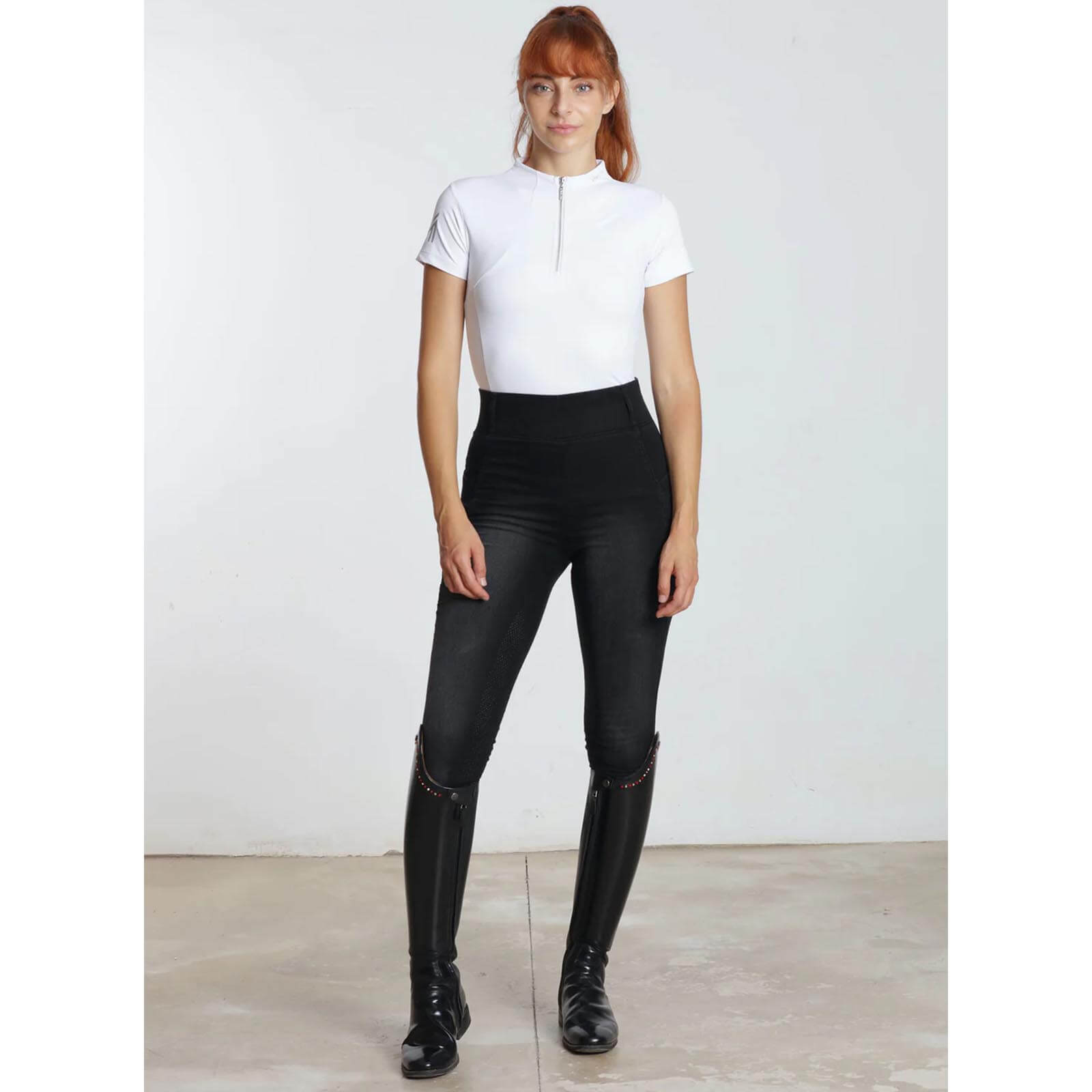 Reitleggings Damen Full-Grip Denim Riding Leggings