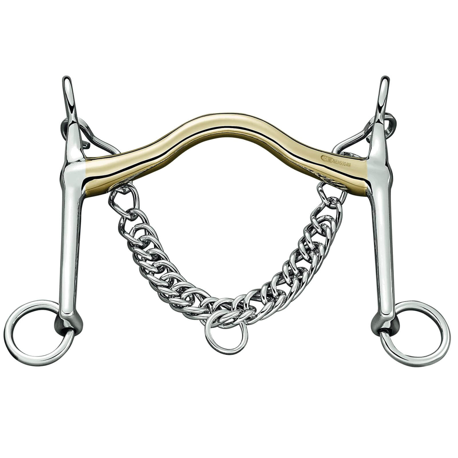 Dressurkandare Lang Bemelsmann 14 mm SENSOGAN® Gebiss
