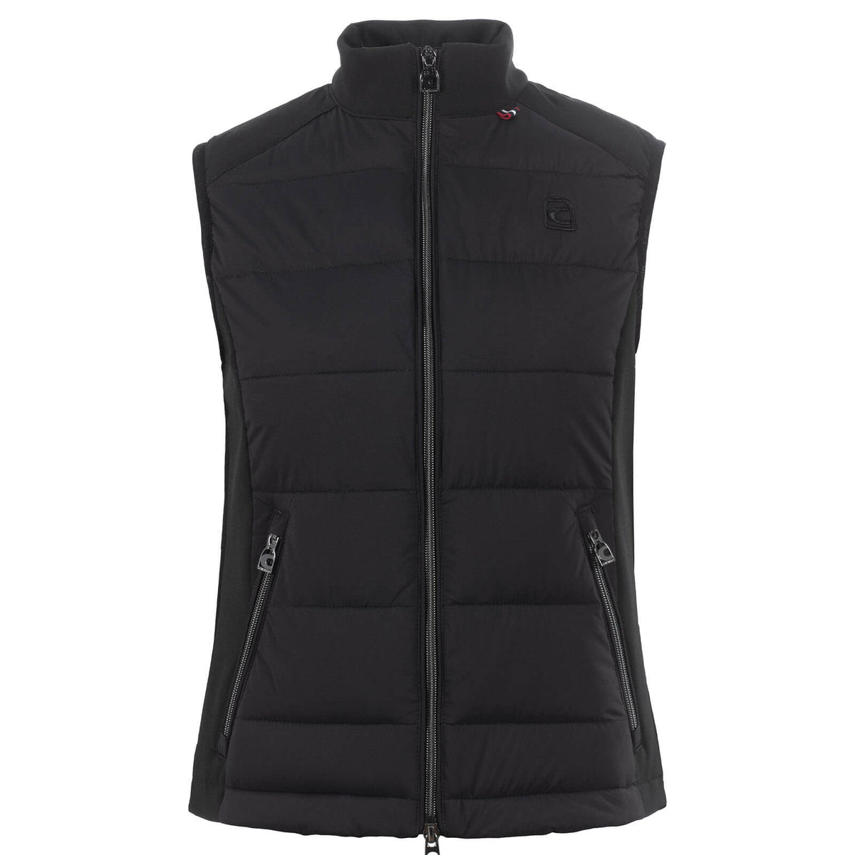 Hybridweste Damen Cavalhybrid Weste, Black, Produkt allein auf weißem Hintergrund.