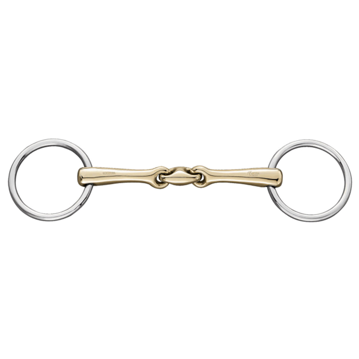 Unterlegtrense Doppelt Gebrochen KK Ultra 12 mm SENSOGAN® Gebiss, Produkt allein auf weißem Hintergrund.
