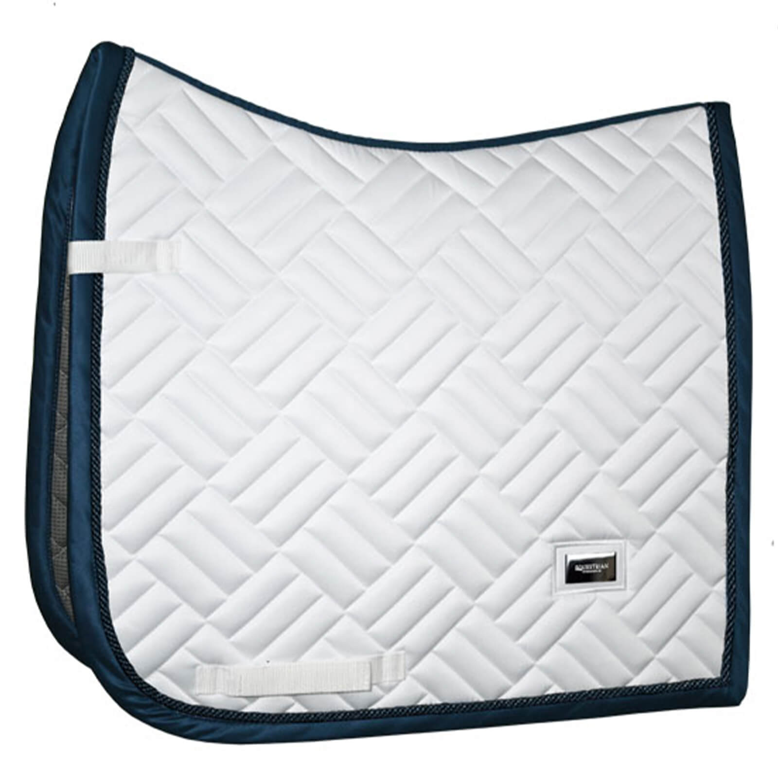Schabracke Dressur Modern White Navy Dressurschabracke