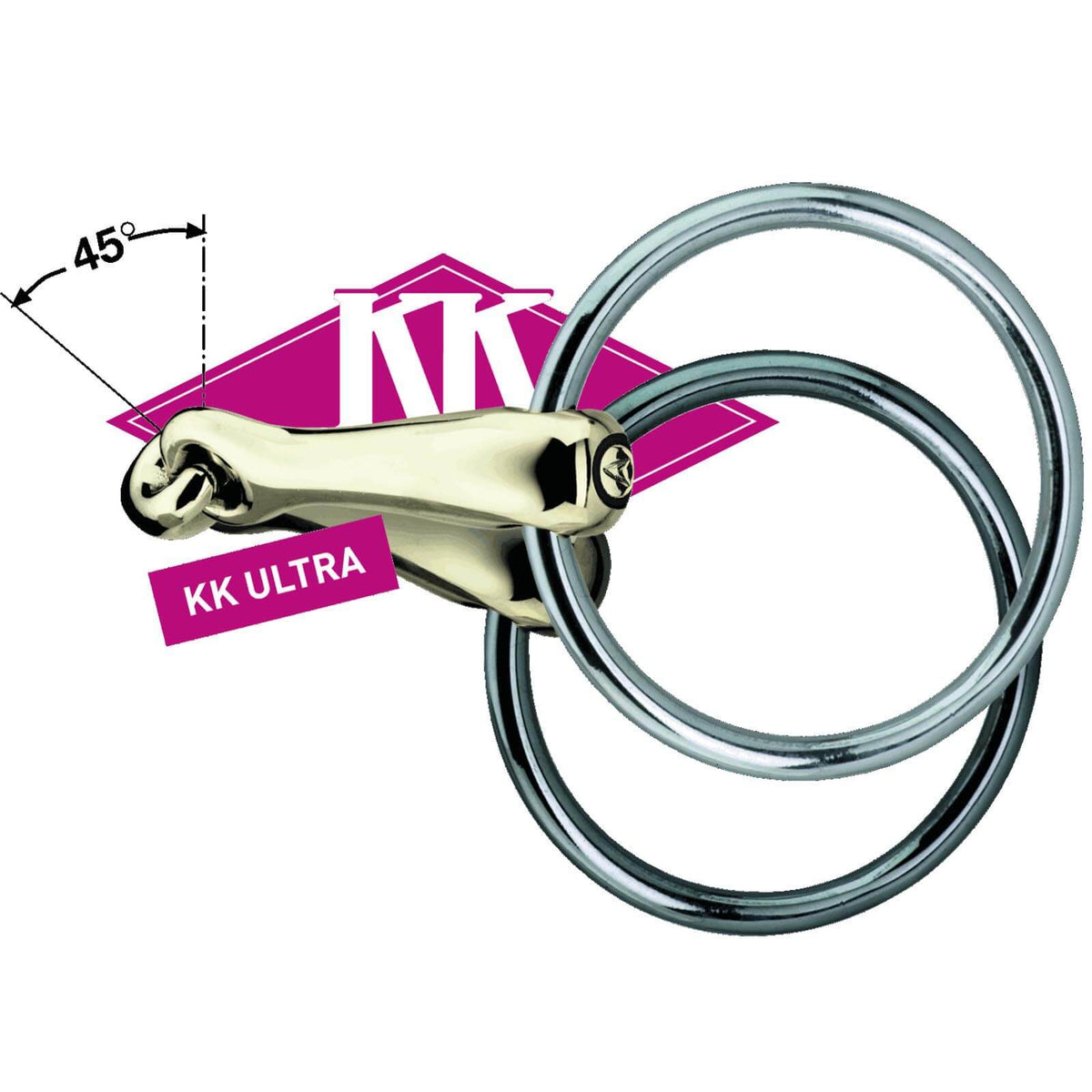 Sprenger Unterlegtrense Doppelt Gebrochen KK Ultra 14 mm SENSOGAN® Gebiss, Produkt allein.