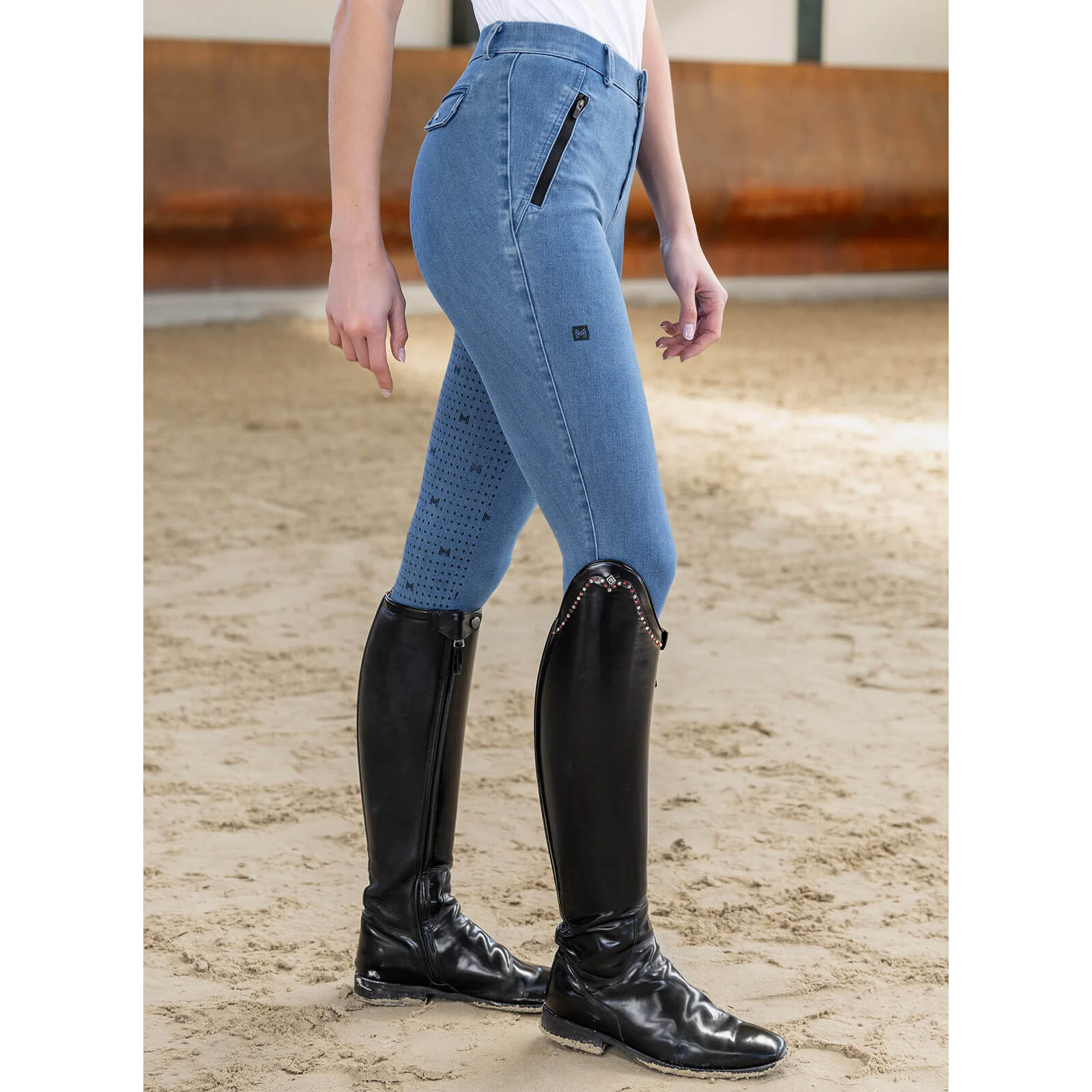 Reithose Damen Full-Grip Geo Damenreithose Vollbesatzreithose