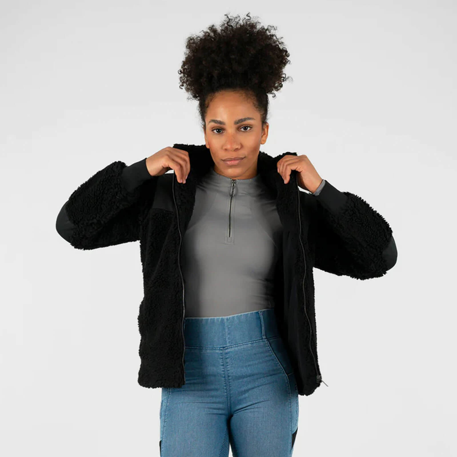 Jacke Damen Sherpa Teddyjacke