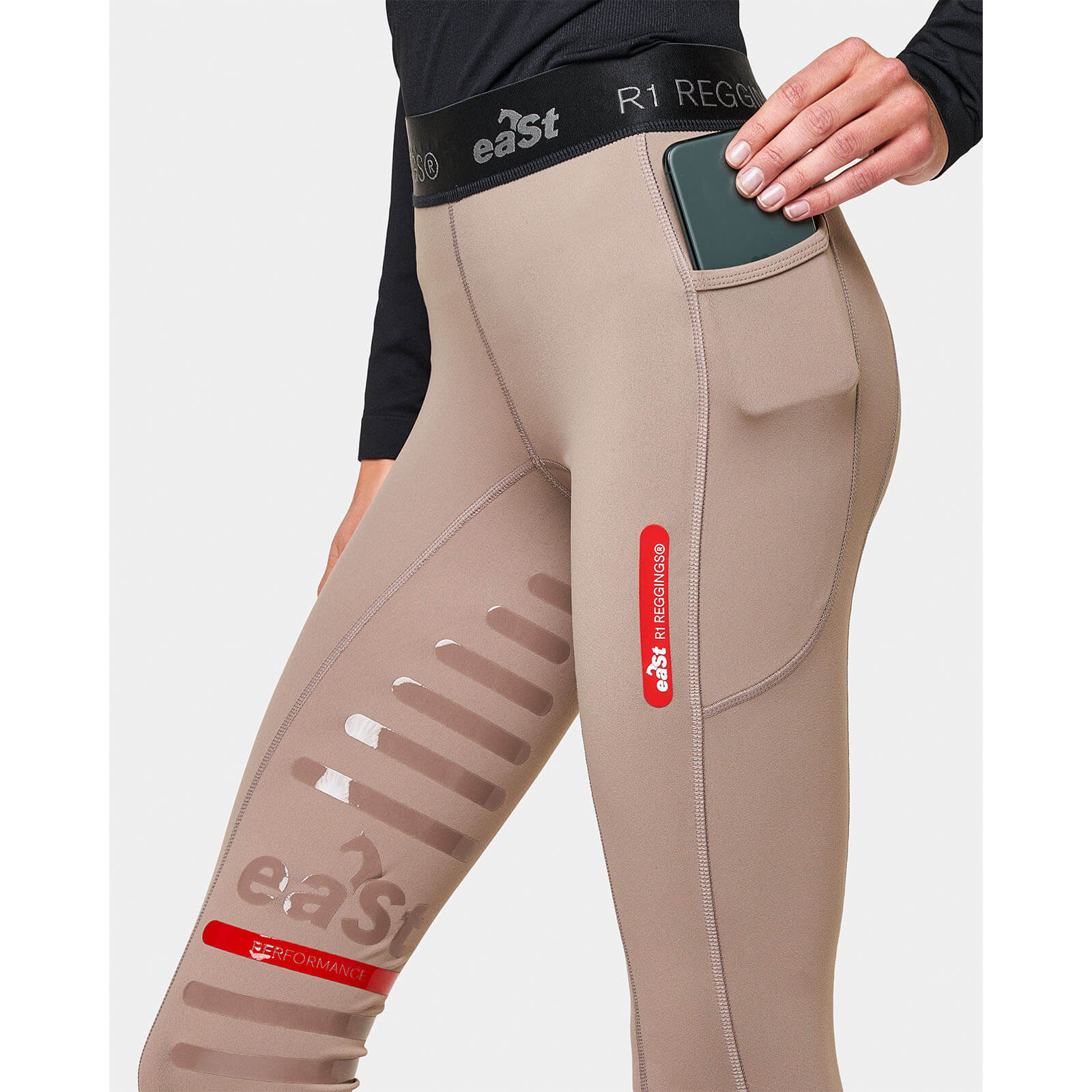 Reitleggings Damen Reggings R1 Damenreitleggings
