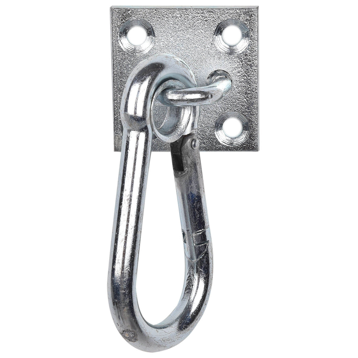 Karabinerhaken auf Platte Anbinder
