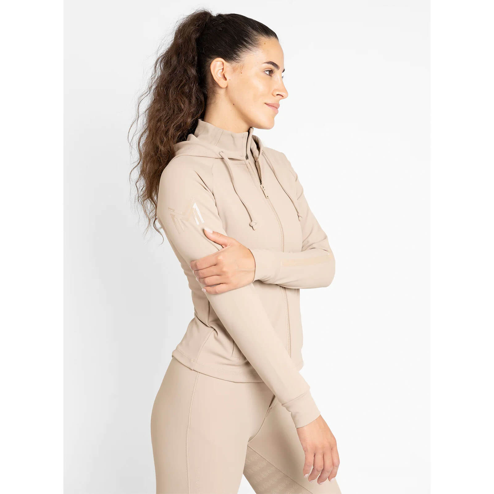 Hoodie Damen Reflection Zip Kapuzenpullover
