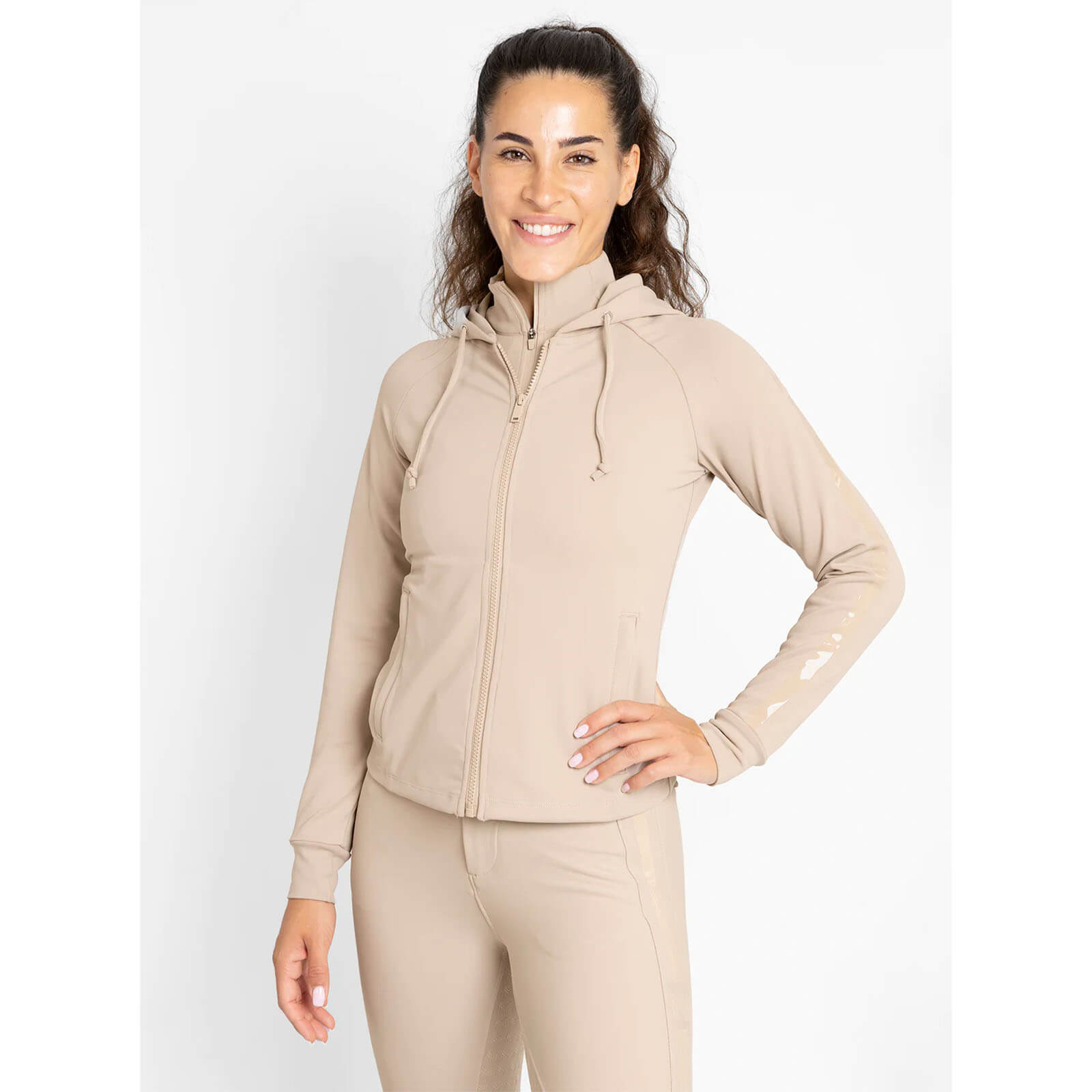Hoodie Damen Reflection Zip Kapuzenpullover