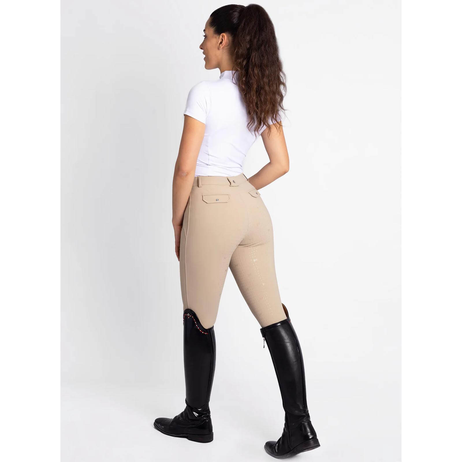 Reithose Damen Full-Grip Geo Damenreithose Vollbesatzreithose