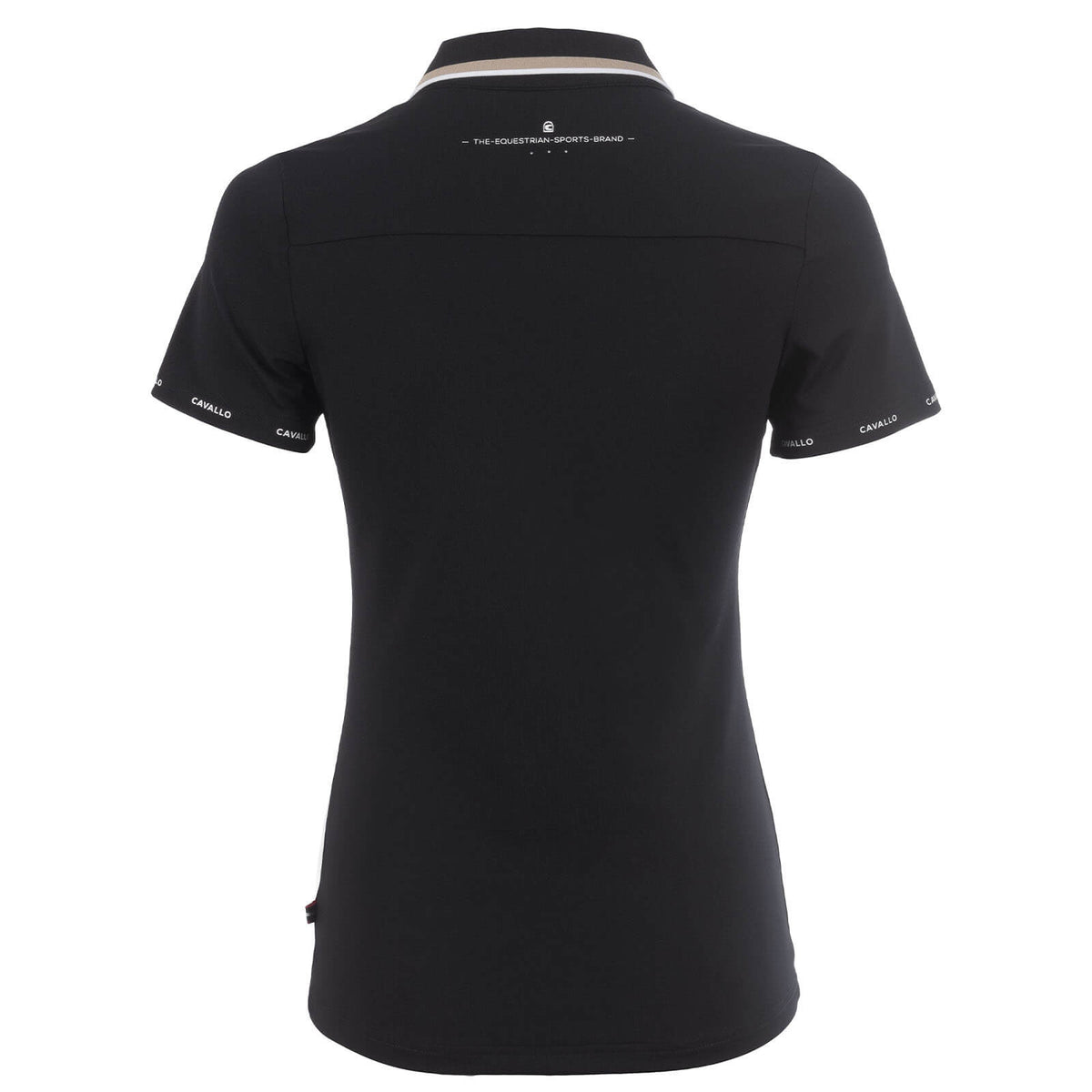 Cavallo Poloshirt CAVALPIQUE Shirt, Schwarz, Rückansicht des Poloshirts.