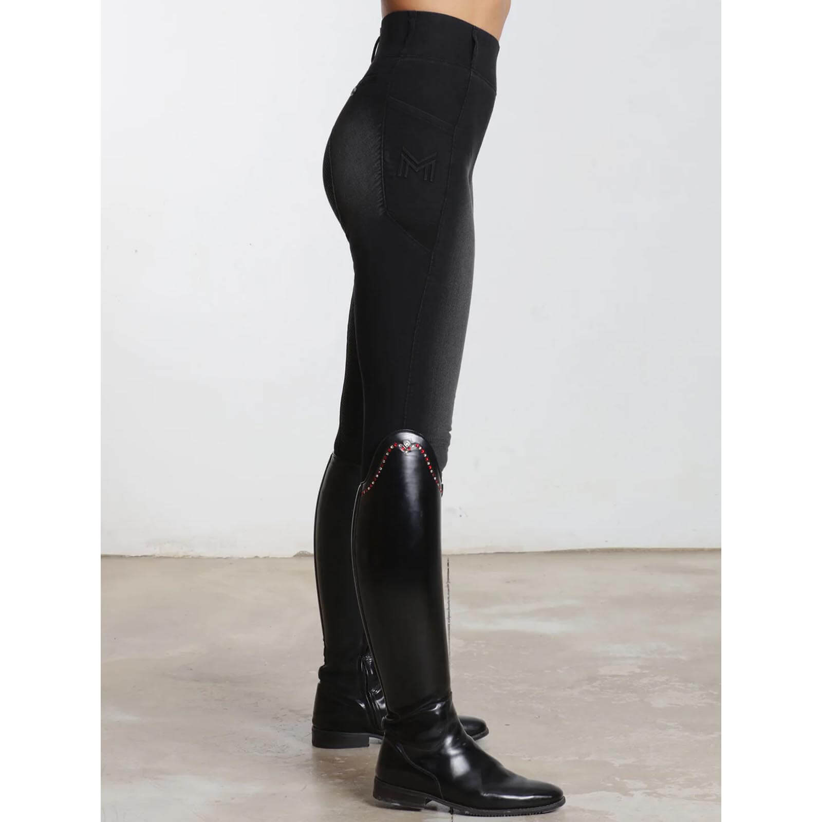 Reitleggings Damen Full-Grip Denim Riding Leggings