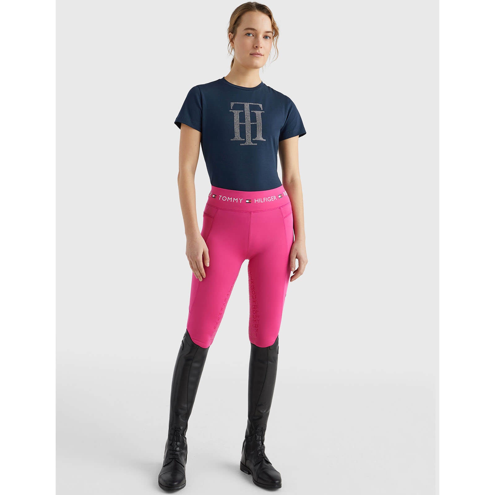 T-Shirt Damen TH Strass FS 2023 Kurzarmshirt