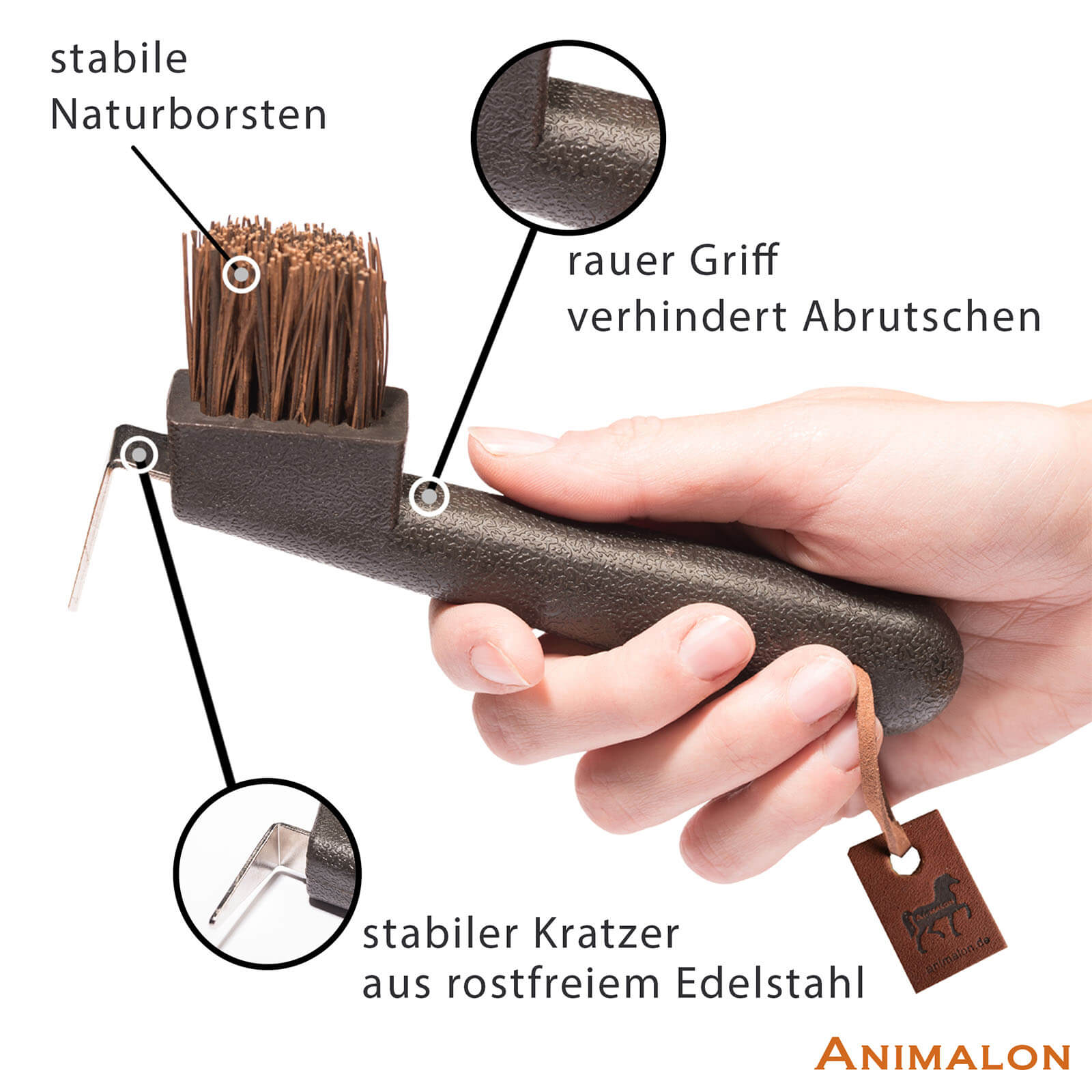 Hufkratzer Naturborsten