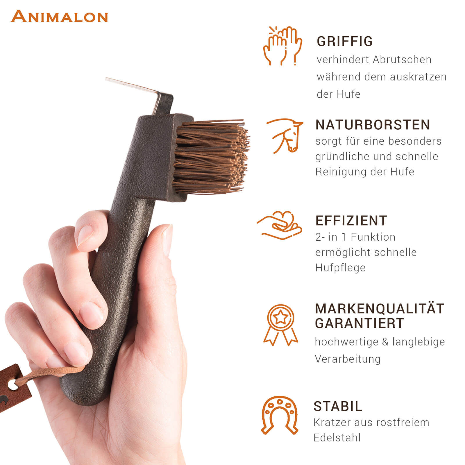 Hufkratzer Naturborsten