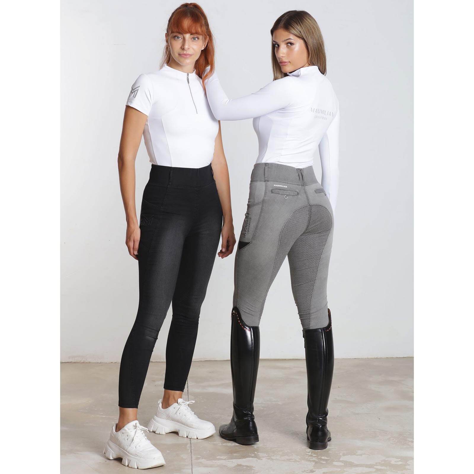 Reitleggings Damen Full-Grip Denim Riding Leggings
