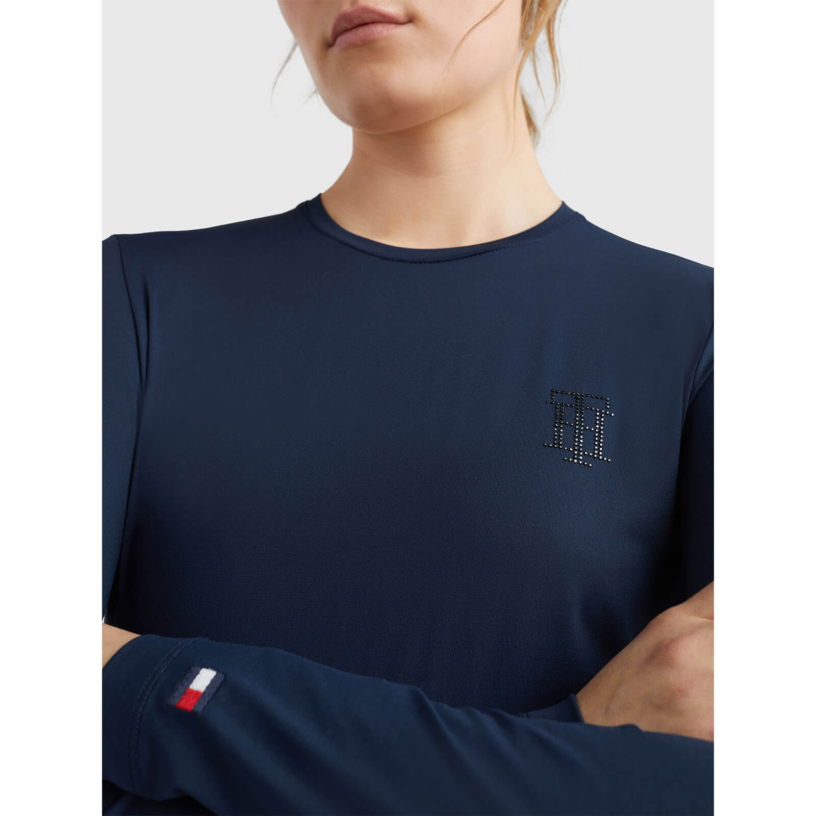 T-Shirt Damen Performance TH Strass FS 2023 Langarm