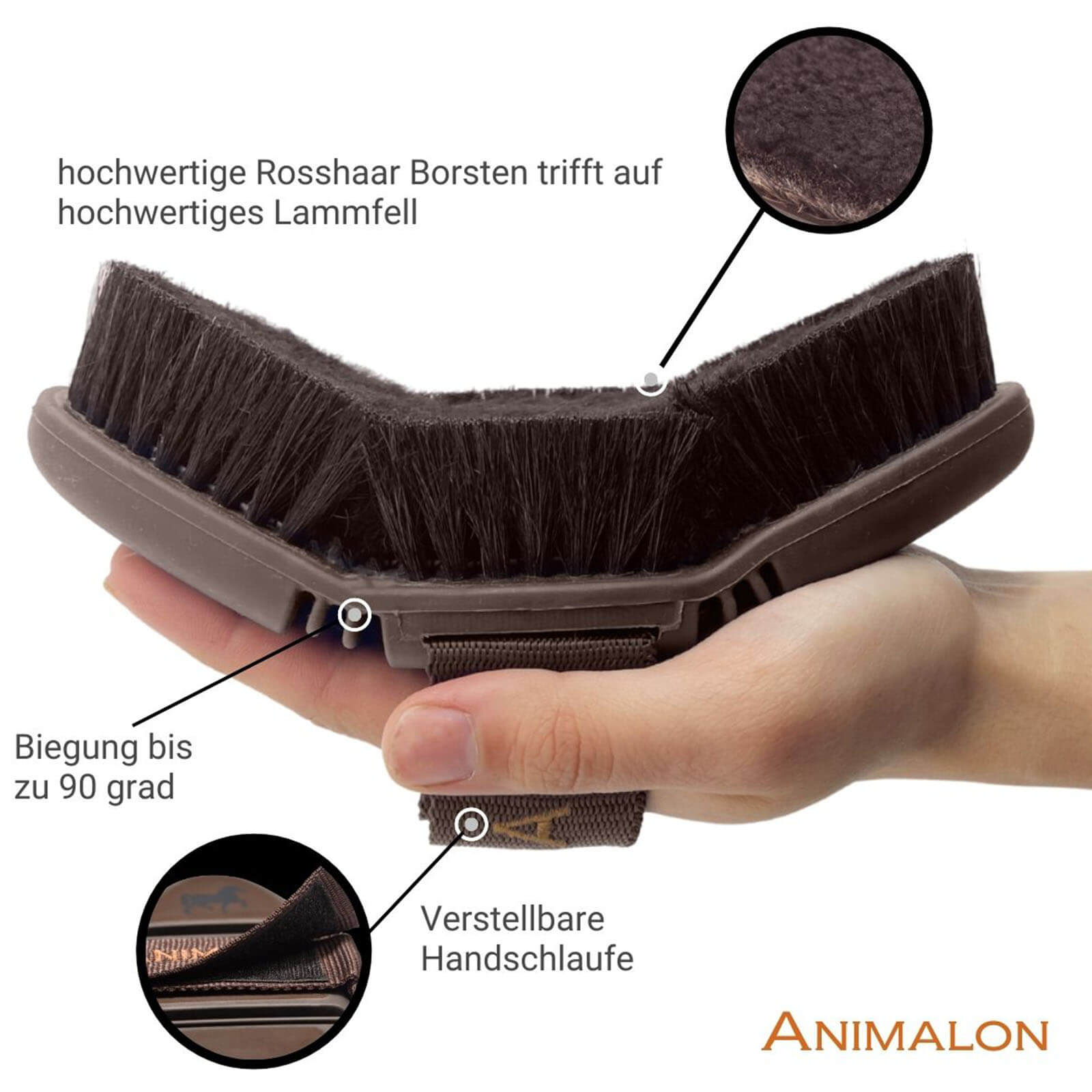 Lammfell-Kardätsche CareFlex