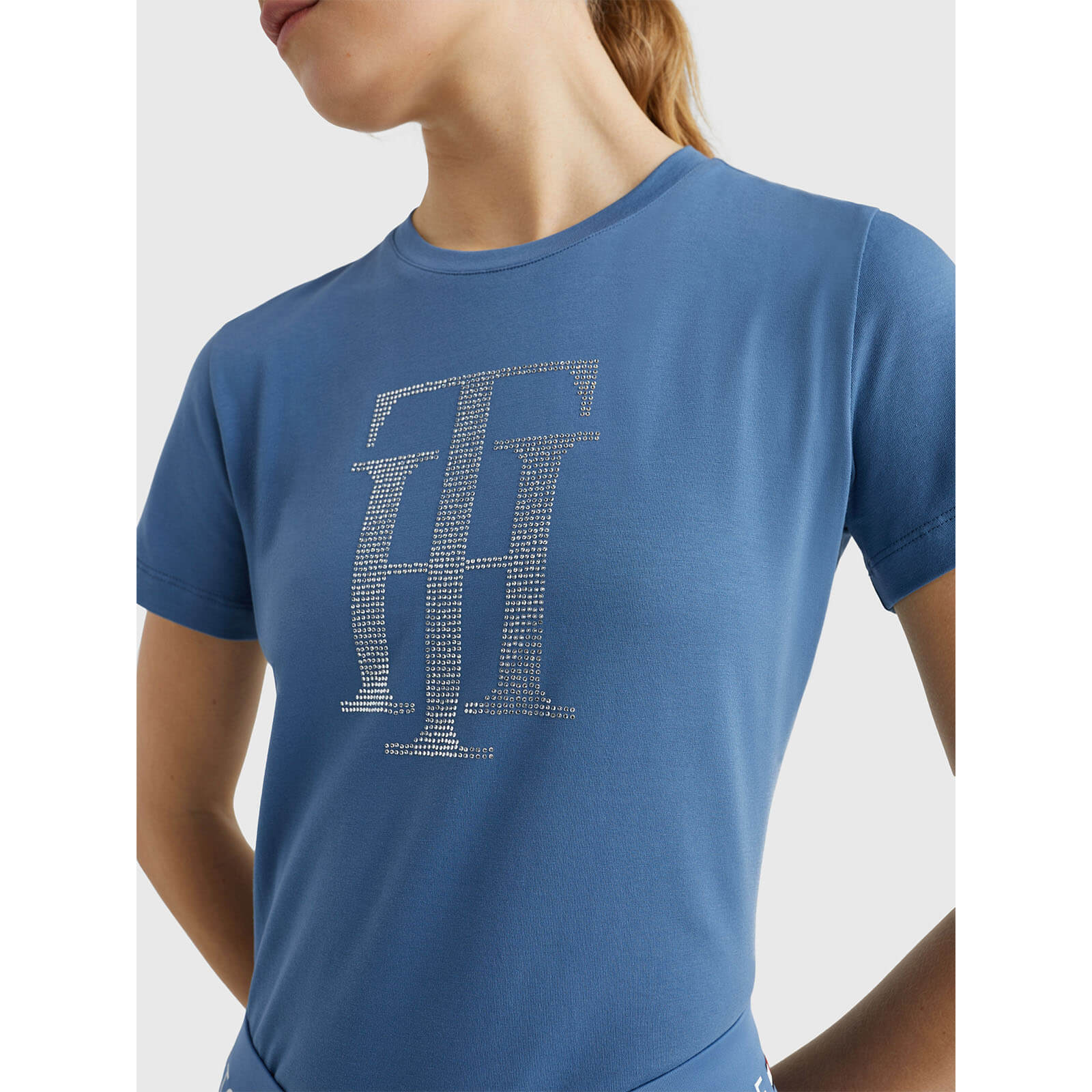 T-Shirt Damen TH Strass FS 2023 Kurzarmshirt
