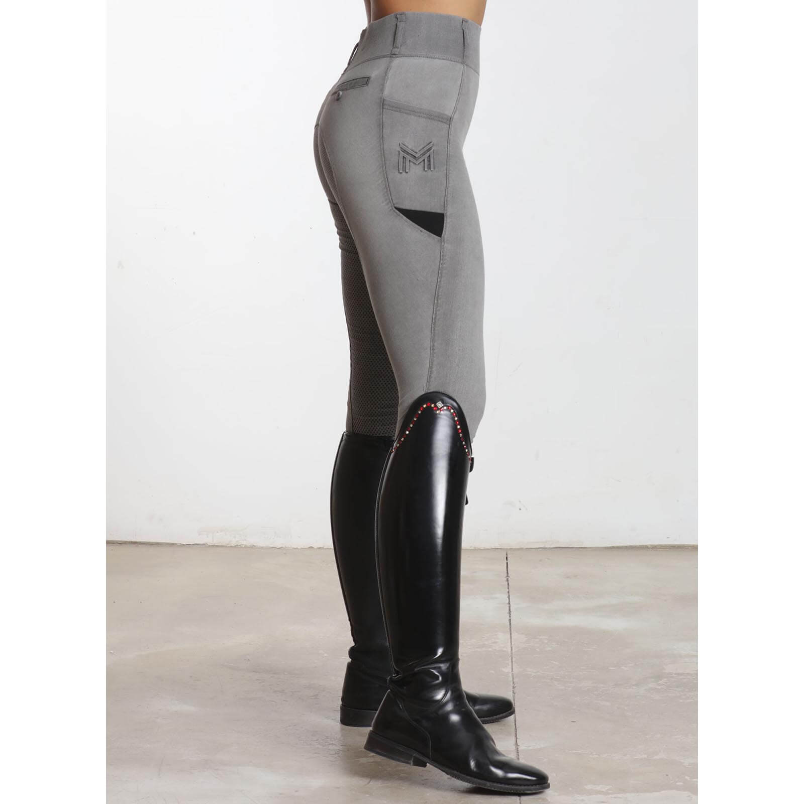 Reitleggings Damen Full-Grip Denim Riding Leggings