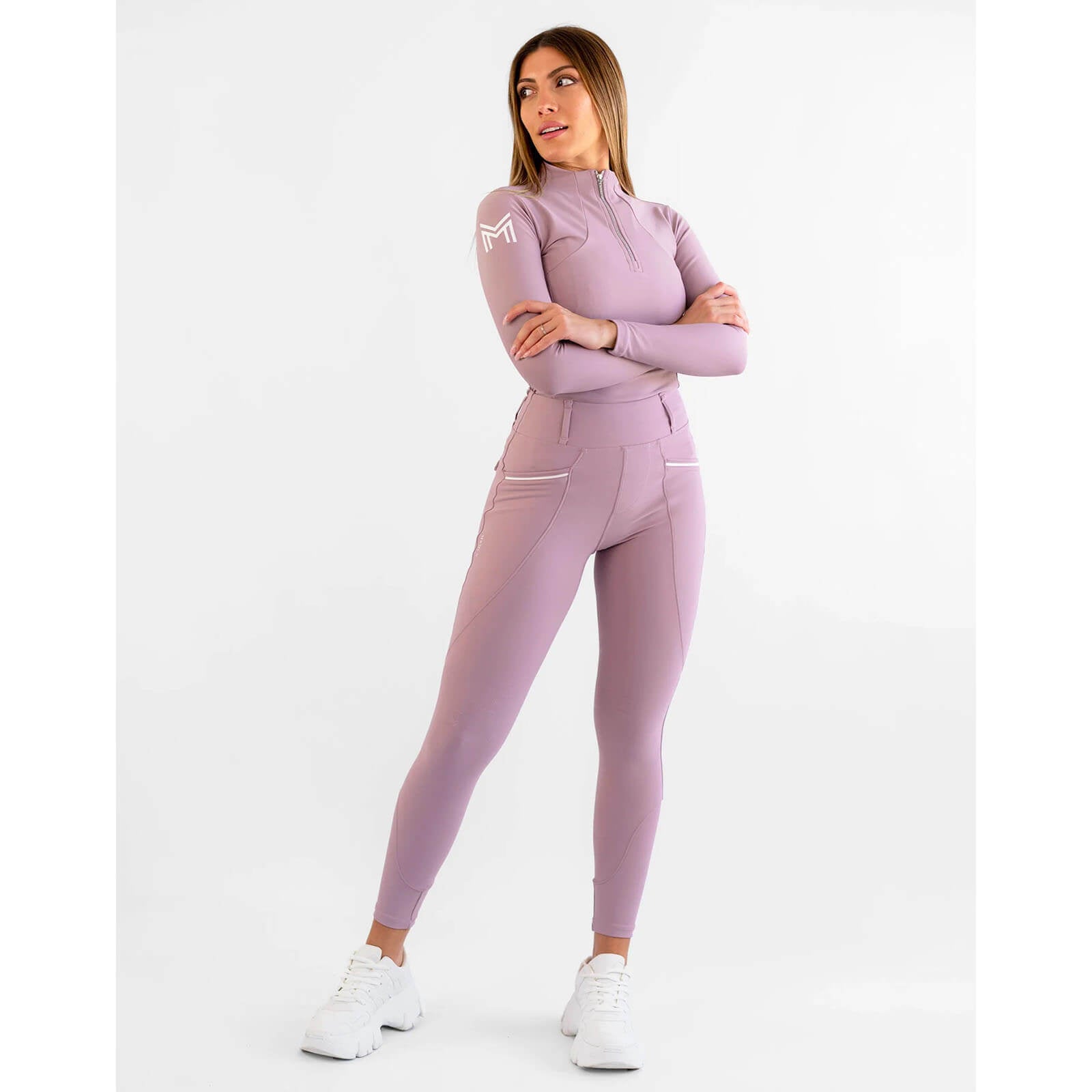 Reitleggings Damen Full-Grip Pro Riding Leggings