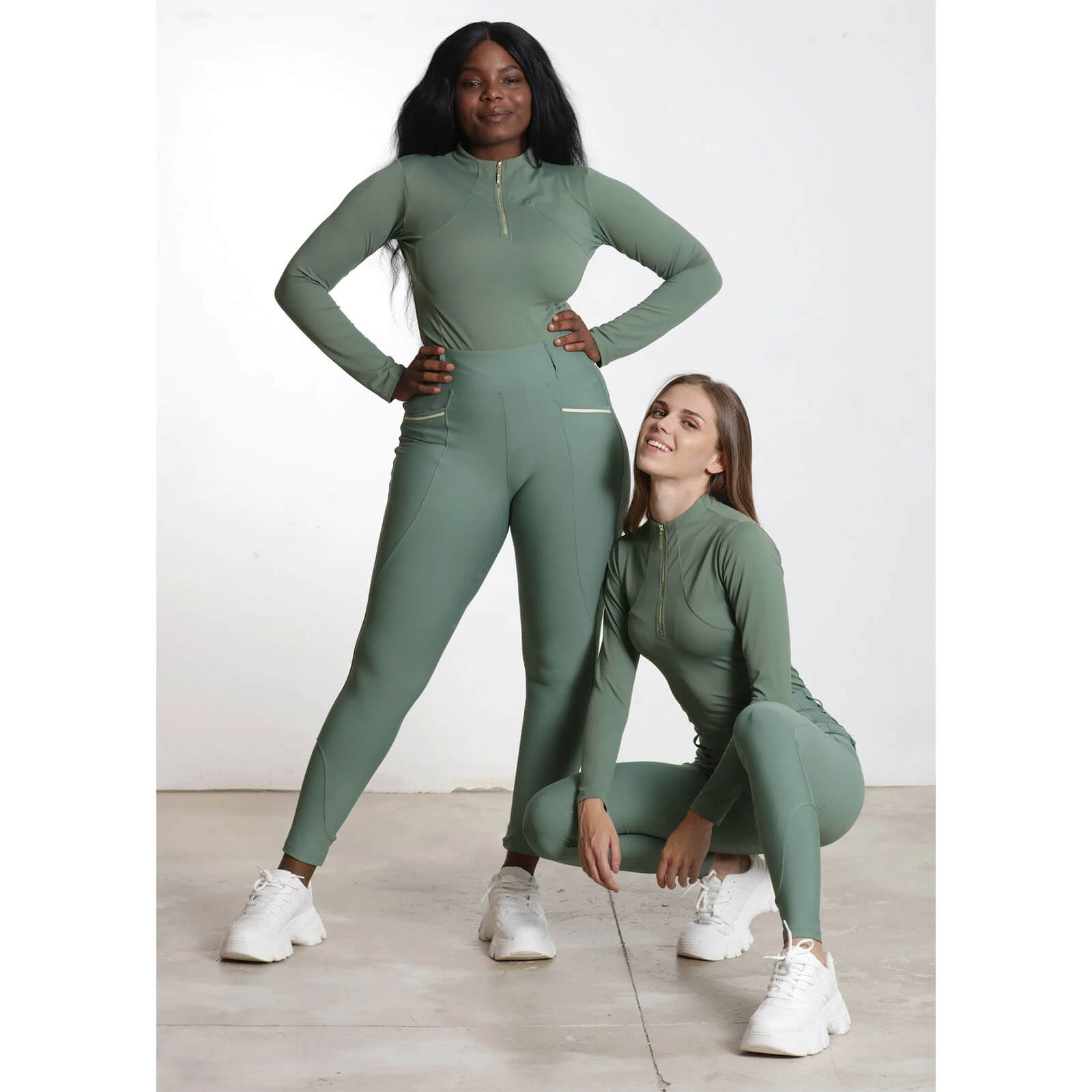 Reitleggings Damen Full-Grip Pro Riding Leggings