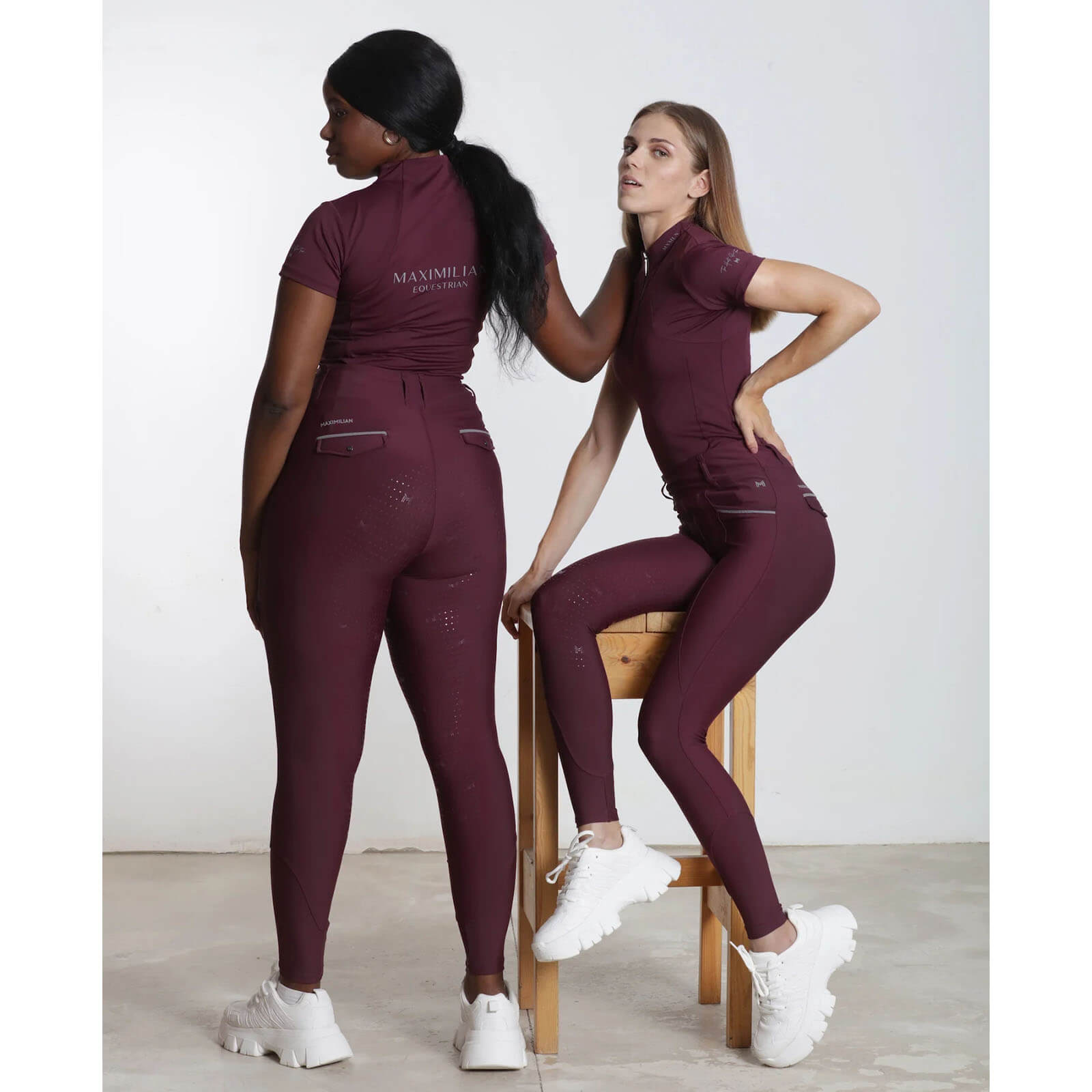 Reitleggings Damen Full-Grip Pro Riding Leggings