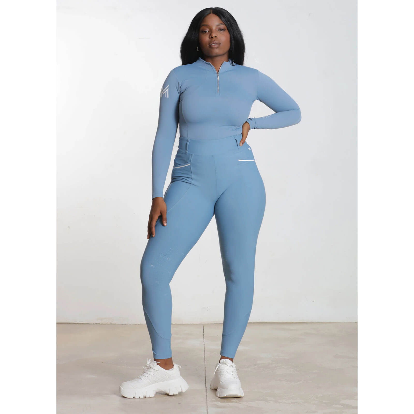 Reitleggings Damen Full-Grip Pro Riding Leggings