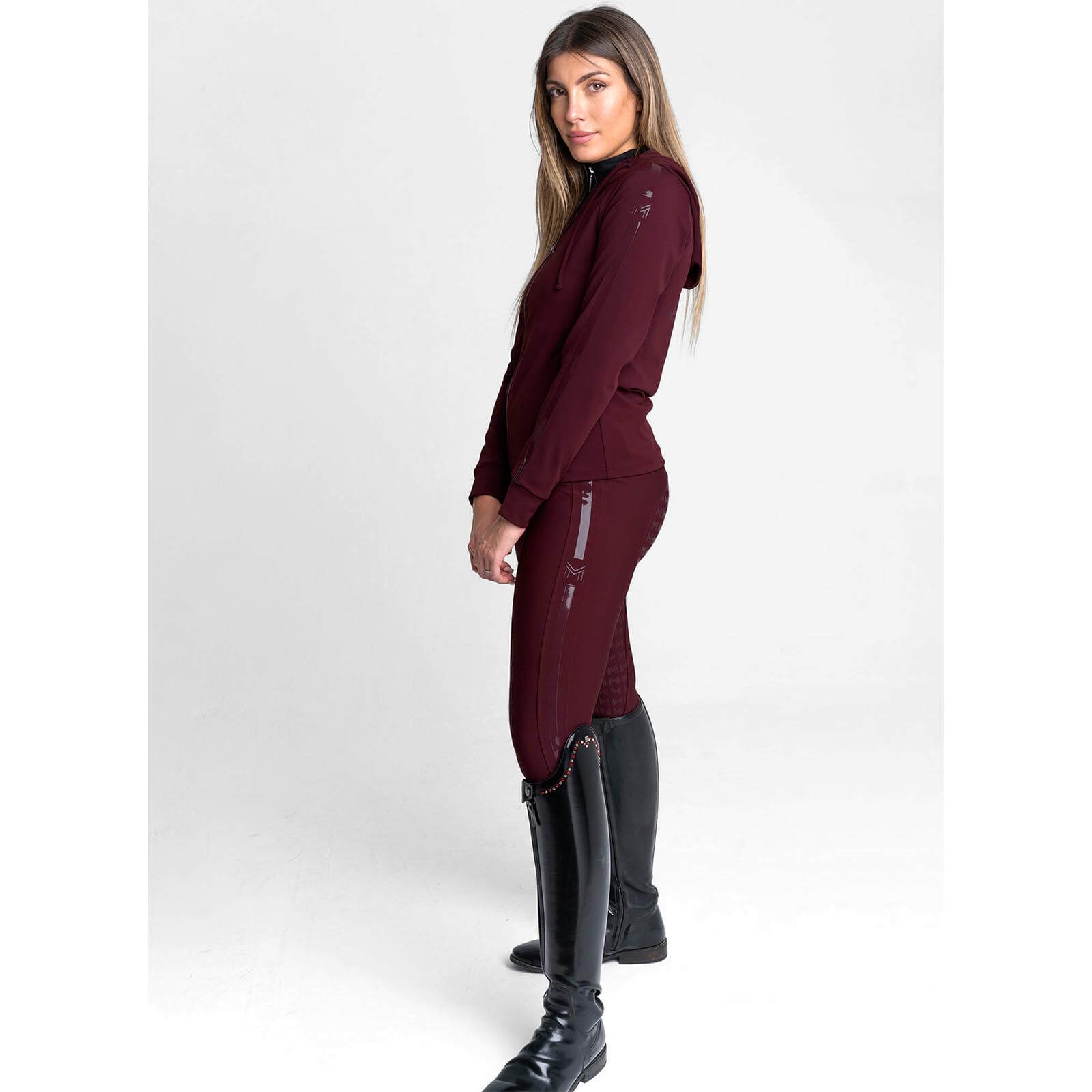 Hoodie Damen Reflection Zip Kapuzenpullover