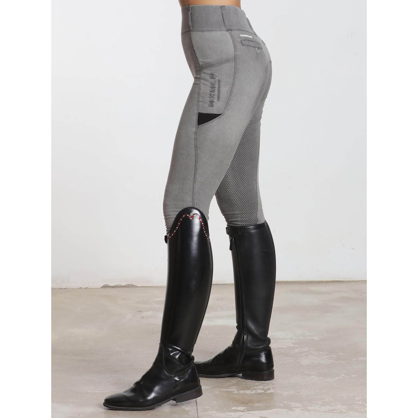 Reitleggings Damen Full-Grip Denim Riding Leggings