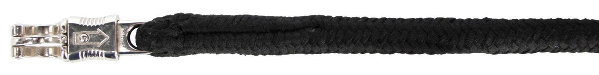 Führstrick Baumwolle, Schwarz, Detailaufnahme des Produkts allein.