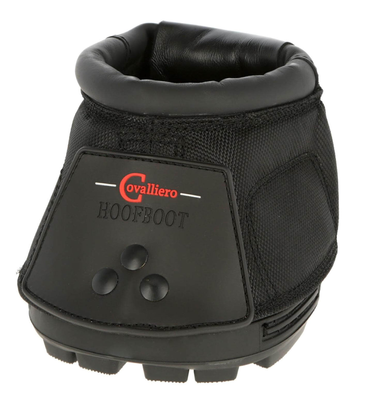 Covalliero Hufschuh, Schwarz, Produkt allein auf weißem Hintergrund.