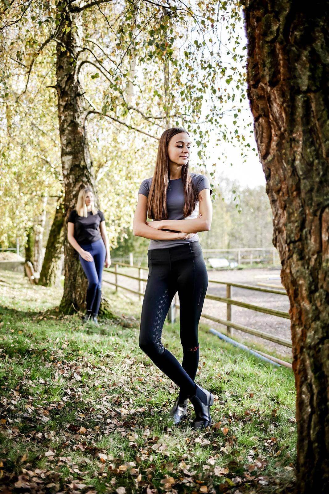 Reitleggins Damen Full-Grip Equona Damenreitleggins Vollbesatz