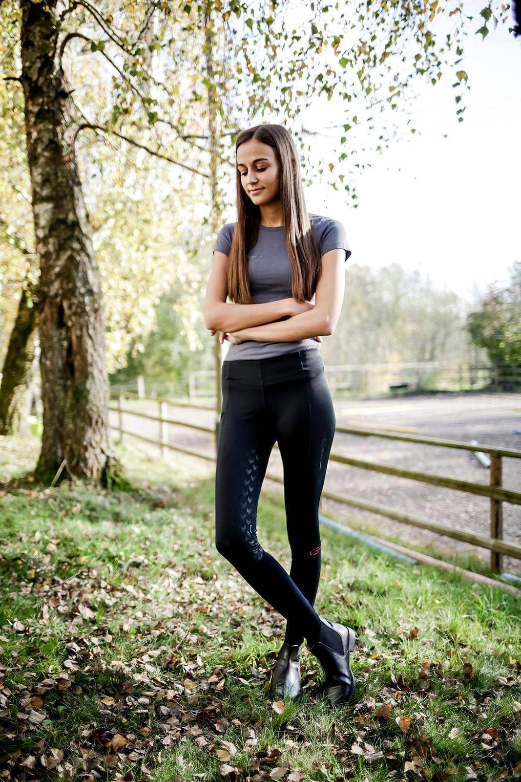 Reitleggins Damen Full-Grip Equona Damenreitleggins Vollbesatz