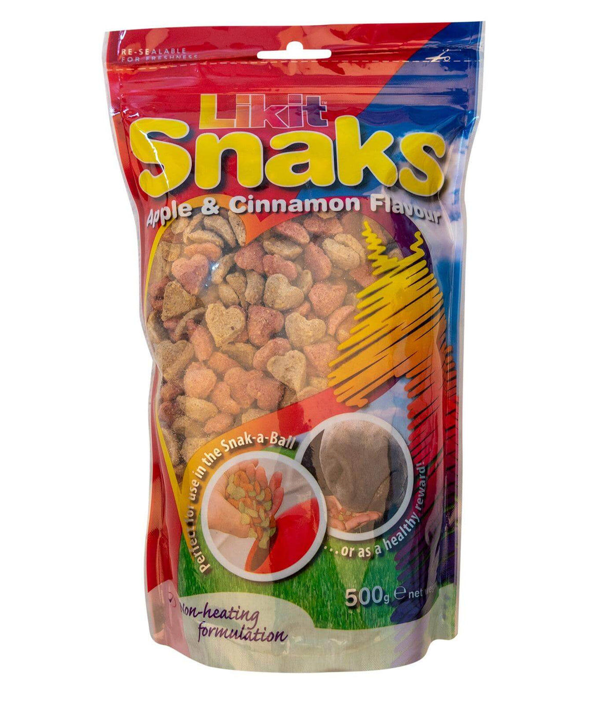 Likit Snaks, 500 g, Produkt allein auf weißem Hintergrund.