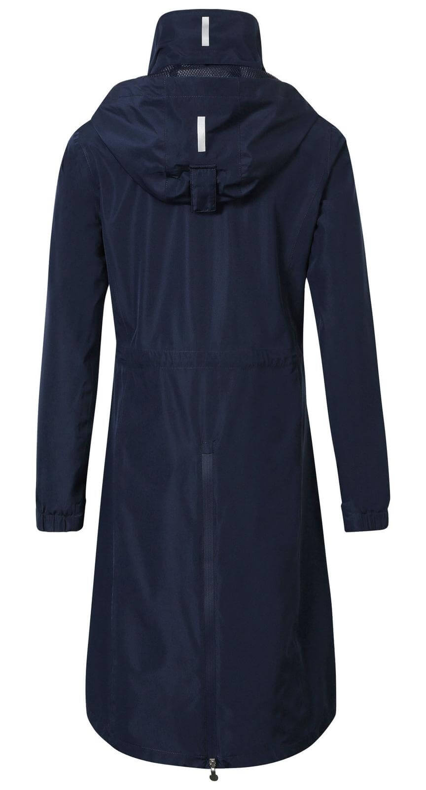Covalliero Regenmantel Damen Reitmantel, Dunkelblau, Produkt allein auf weißem Hintergrund.
