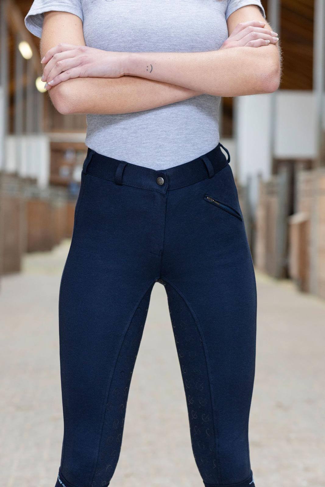 Reithose Damen Full-Grip Organomic Damenreithose Vollbesatz