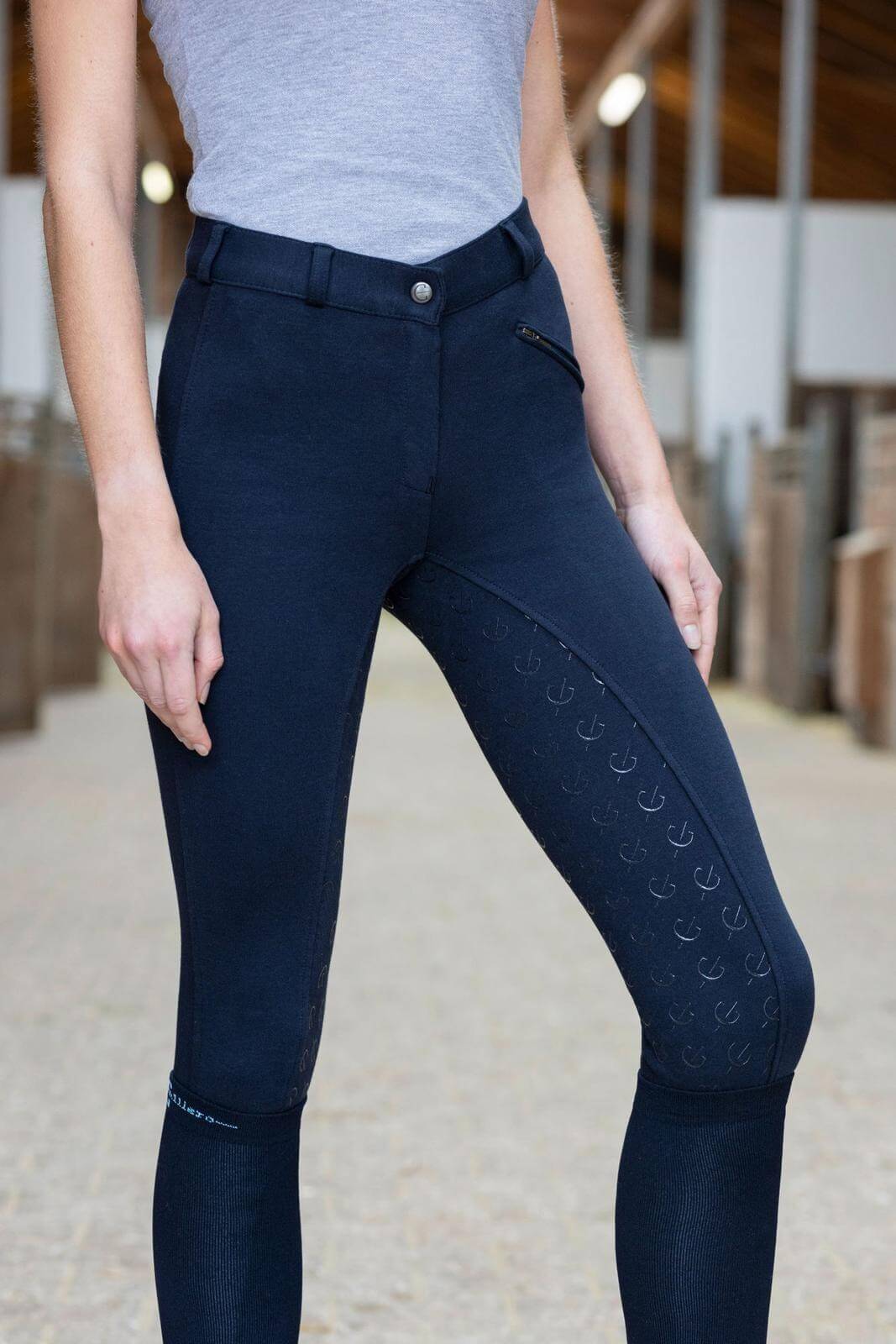 Reithose Damen Full-Grip Organomic Damenreithose Vollbesatz