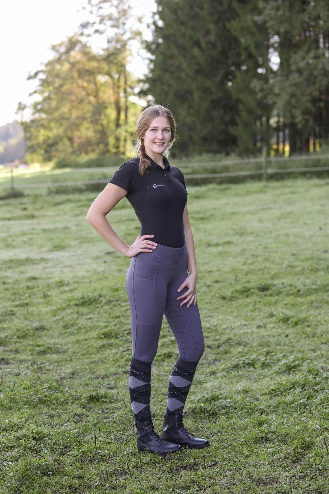 Reitleggings Damen Full-Grip ClassicStar Damenreitleggings Vollbesatz