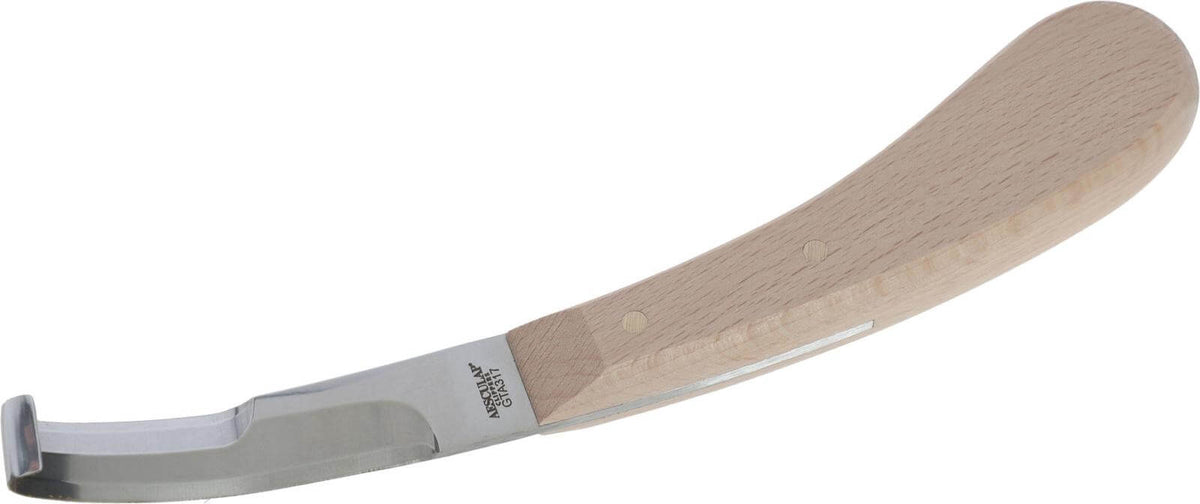 KERBL Huf- und Klauenmesser, große Klinge, Detailaufnahme des Werkzeugs.