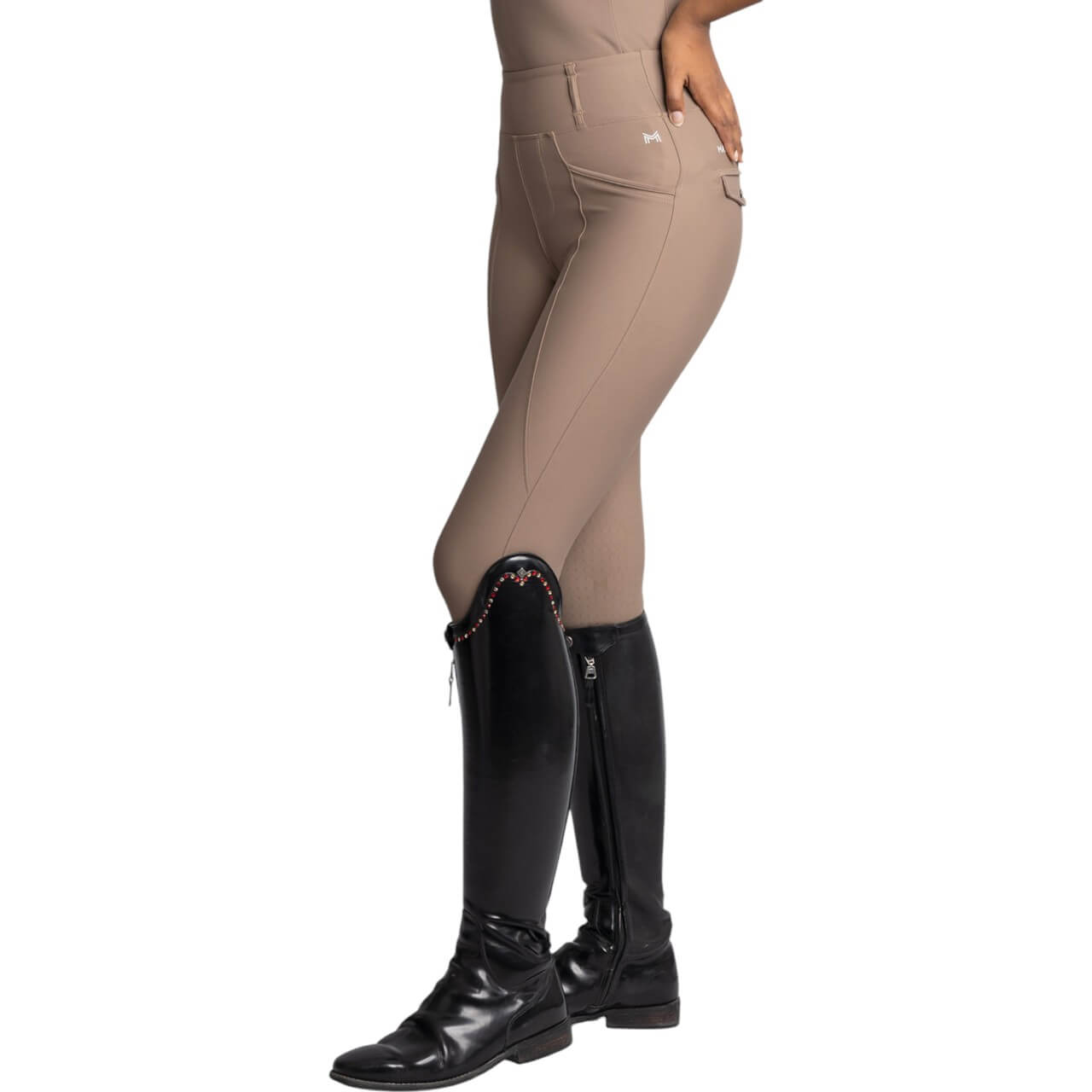 Reitleggings Damen Full-Grip Pro Riding Leggings