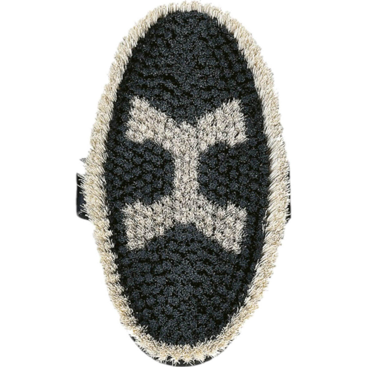 Cavaliere, schwarze und weiße Kardätsche, Produkt allein auf weißem Hintergrund.