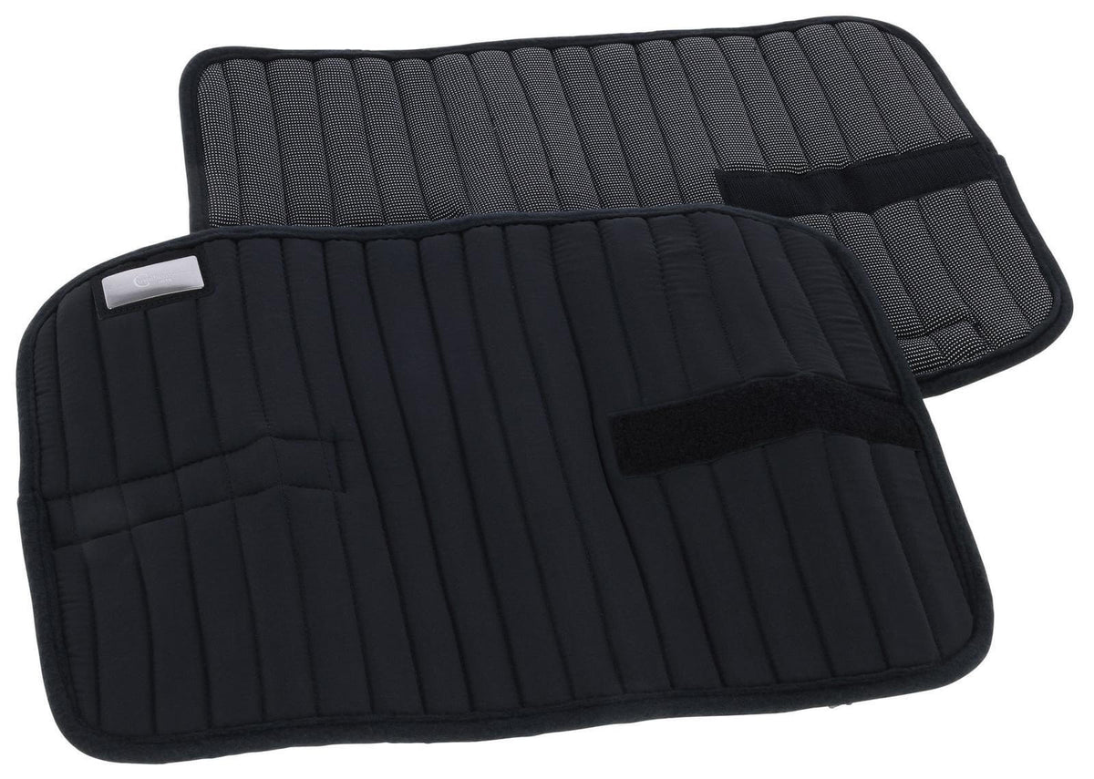 Bandagierunterlage CovallieroTherm, Schwarz, zwei Bandagierunterlagen nebeneinander auf weißem Hintergrund.
