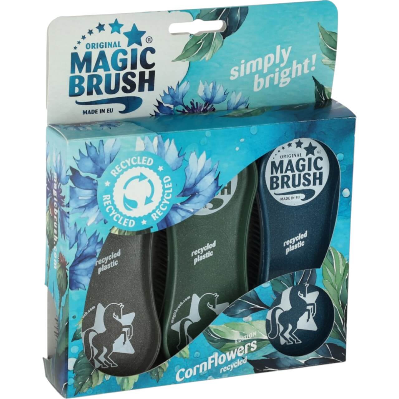 Bürstenset Recycled CornFlowers Putzbürsten Striegel