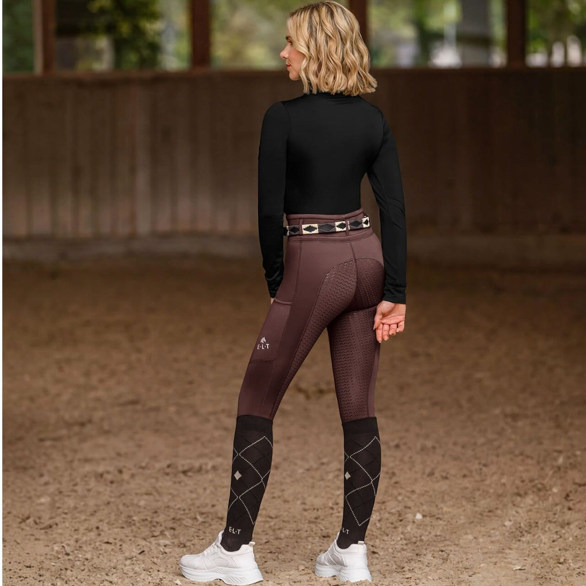 Thermo-Reitleggings Damen Full-Grip Ella