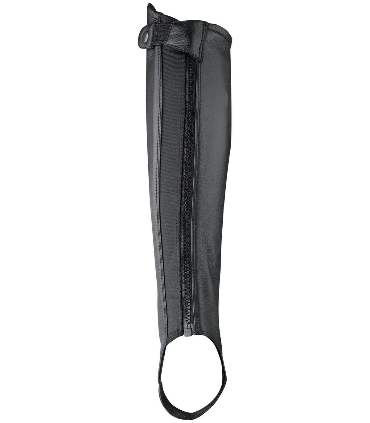 Lederchaps Classic, Schwarz, Produkt allein auf weißem Hintergrund.