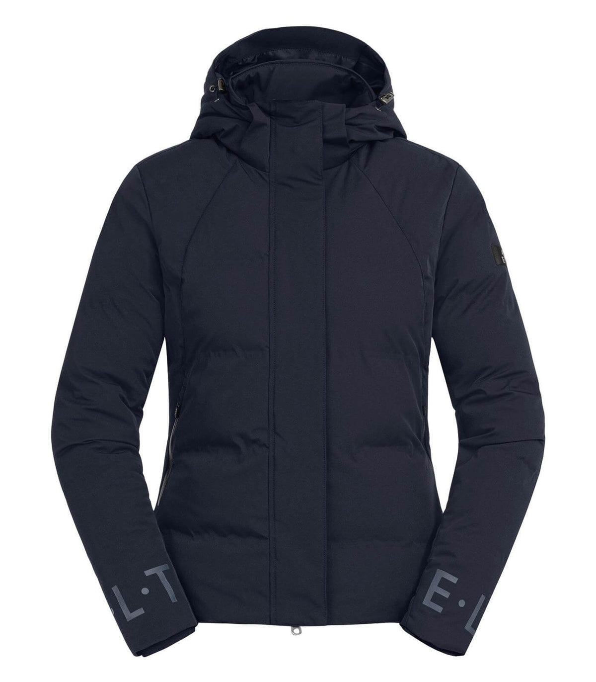 E.L.T Reitjacke Damen Performance Ohio Jacke, Schwarz, Produkt allein auf weißem Hintergrund.