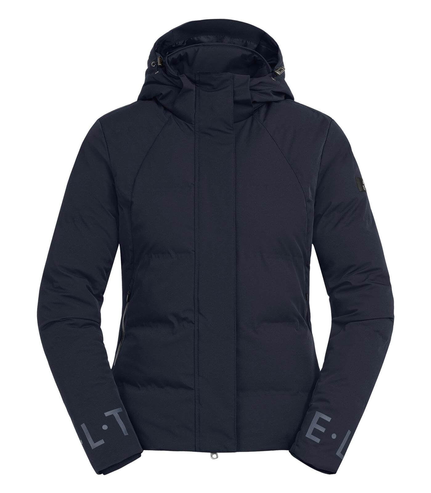 E.L.T Reitjacke Damen Performance Ohio Jacke, Schwarz, Produkt allein auf weißem Hintergrund.