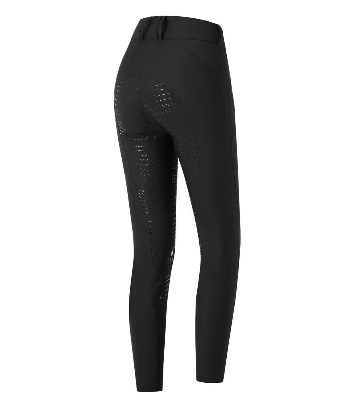 Reithose Odette Silikon, Schwarz, Produkt allein auf weißem Hintergrund.