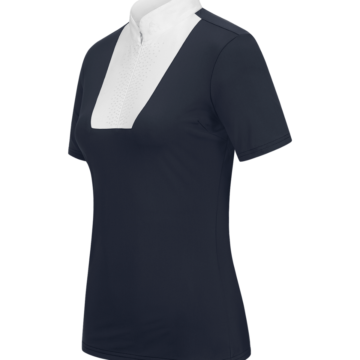 Turniershirt Damen Paola Damenshirt, Tiefblau, Produkt allein auf schwarzem Hintergrund.