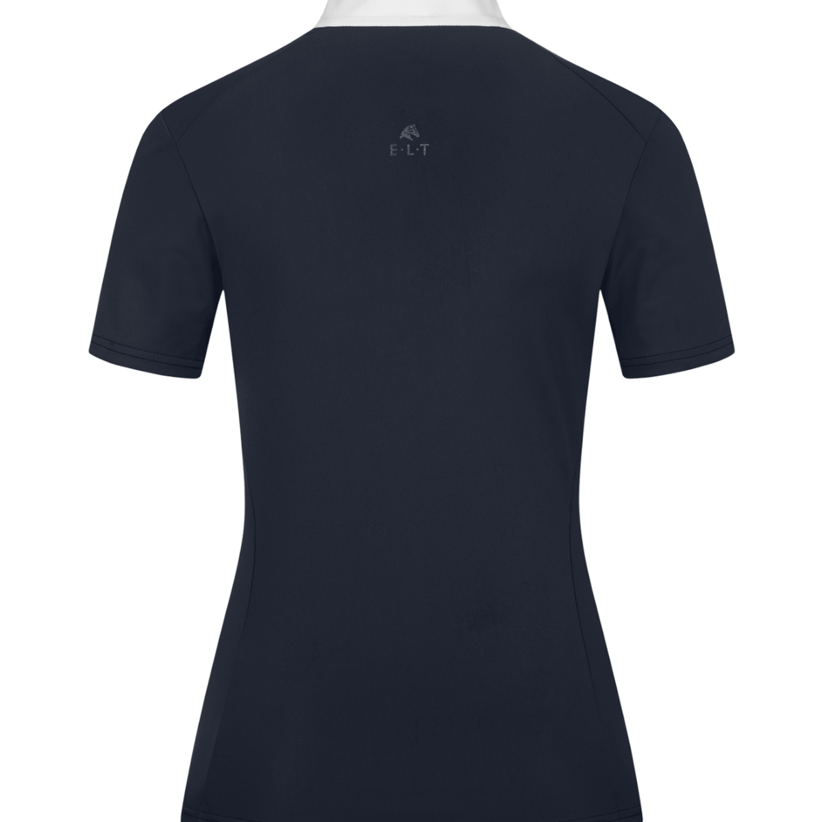 Turniershirt Damen Paola Damenshirt, Dunkelblau, Rückansicht des Shirts auf Büste.